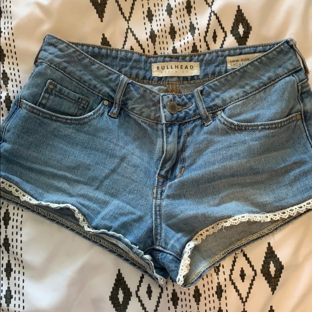 Crochet trimmed shorts